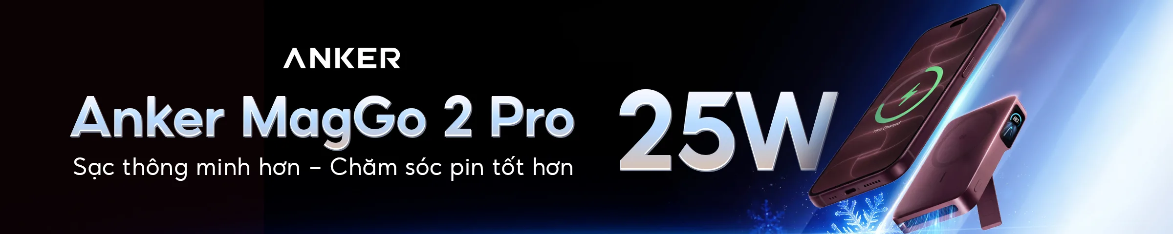 Sạc không dây Magsafe Anker Maggo 2 Pro mới