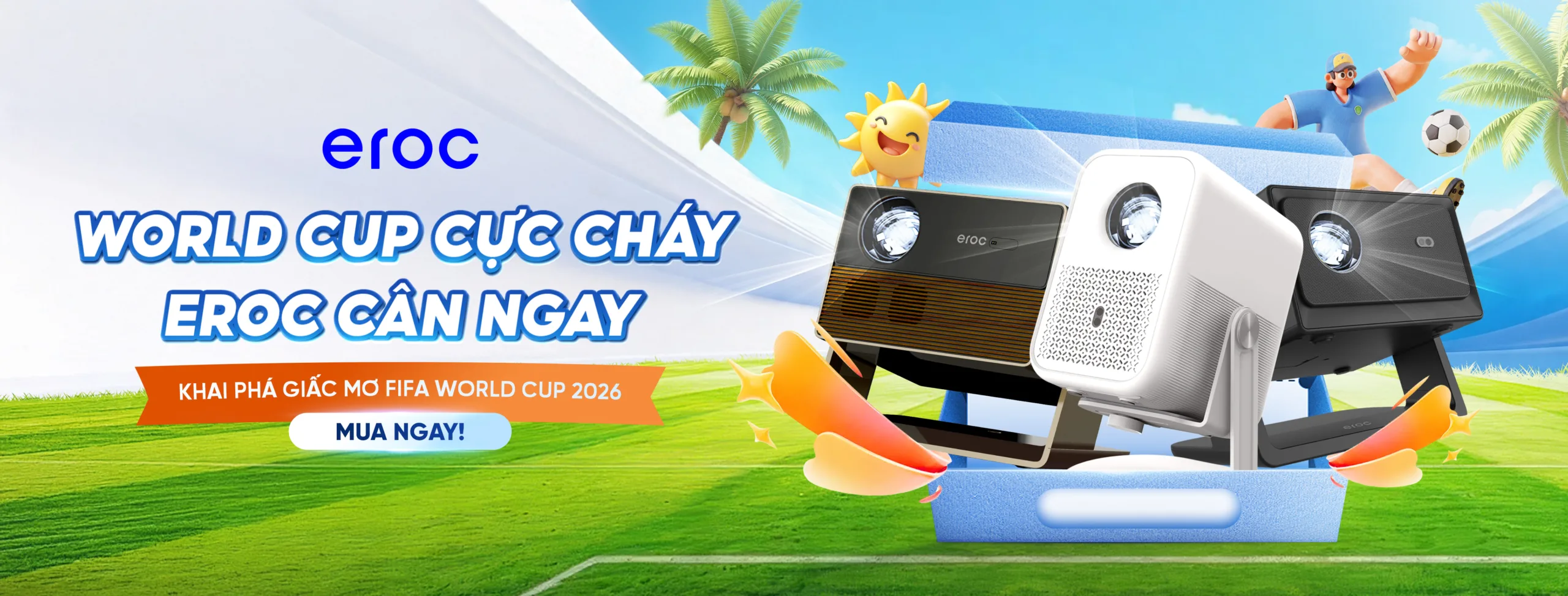 Máy chiếu EROC chính hãng, máy chiếu gia đình giá tốt, phù hợp giải trí, học tập và trình chiếu tại nhà