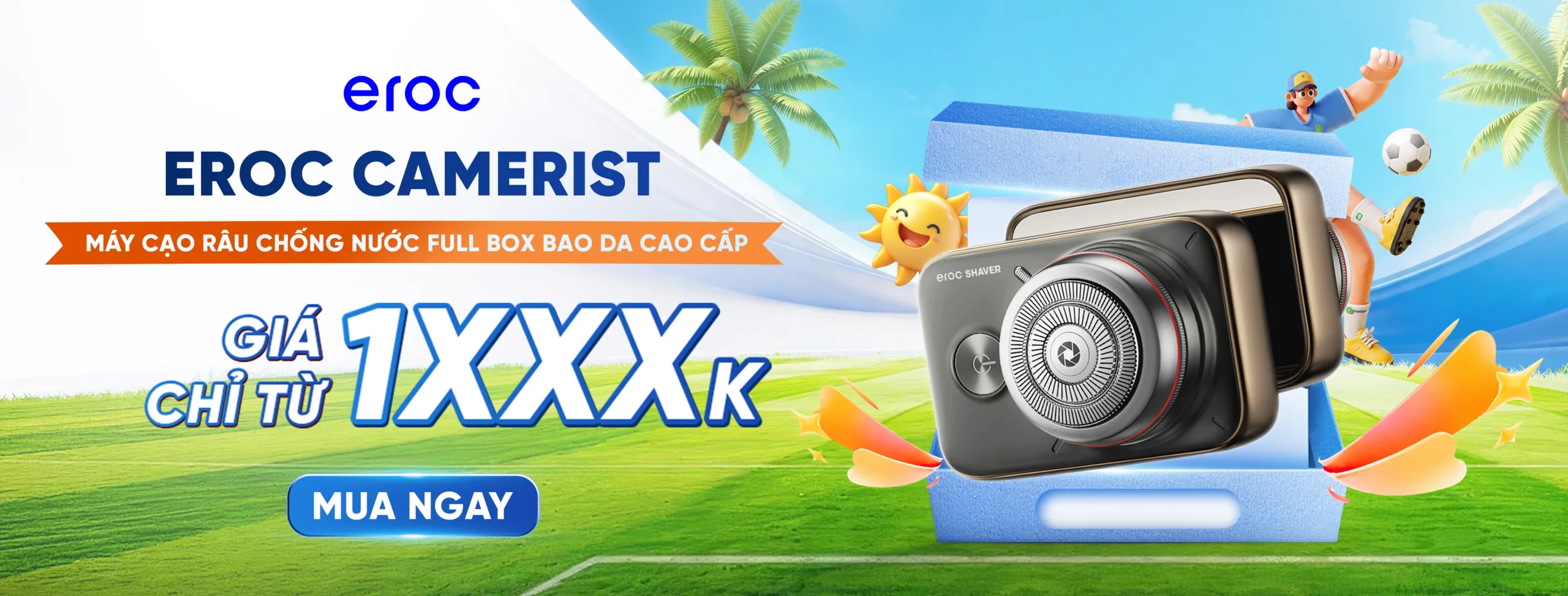 Máy cạo râu Eroc Camerist chống nước full box bao da cao cấp