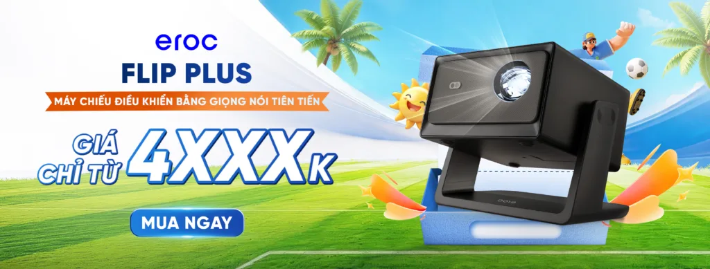Máy chiếu EROC chính hãng, máy chiếu gia đình giá tốt, phù hợp giải trí, học tập và trình chiếu tại nhà