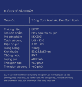 Sản phẩm máy cạo râu Eroc Traveller