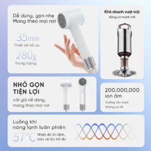 Máy sấy Eroc AIR | Máy sấy cầm tay chính hãng, siêu nhẹ, công suất lớn