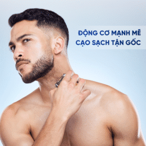 Cận cảnh lưỡi cạo và động cơ của máy cạo râu Eroc Traveller