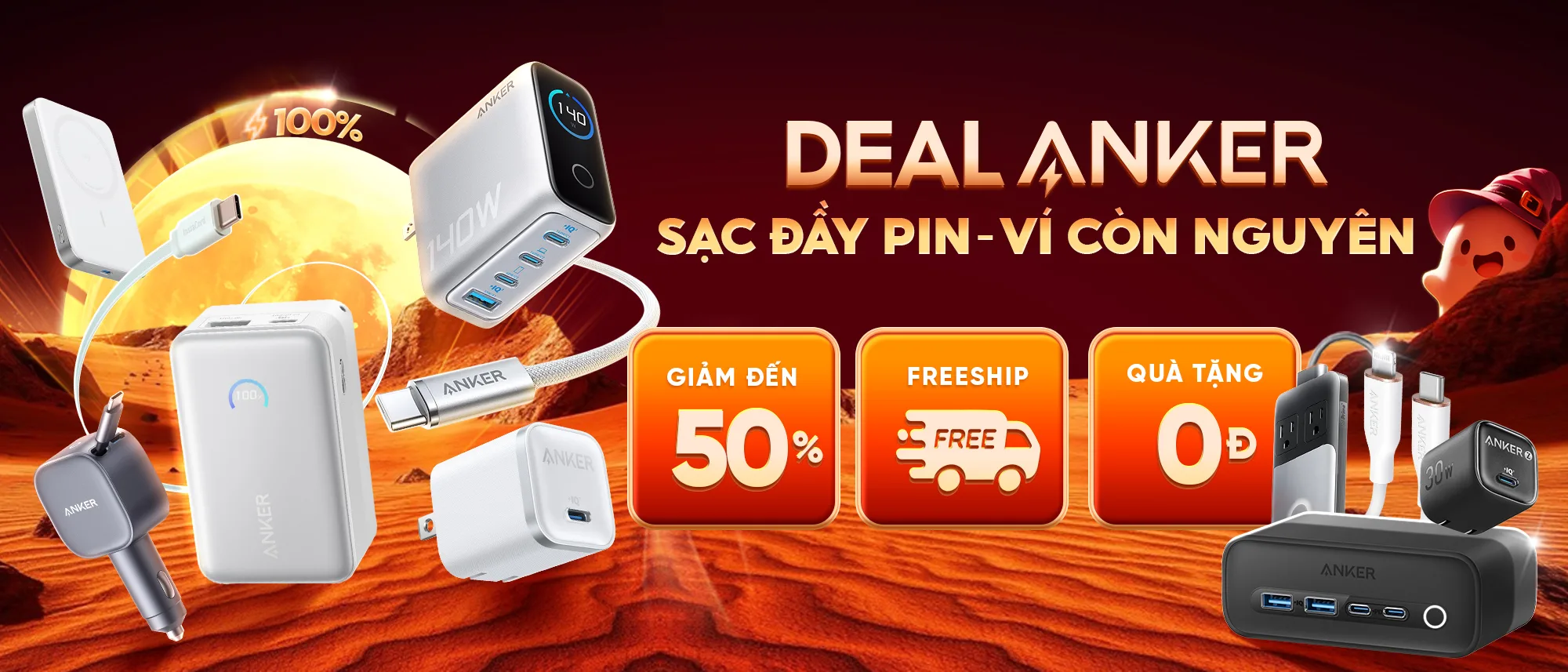 Mua sạc dự phòng Anker, cáp sạc Anker, củ sạc Anker chính hãng tại Eroc.vn