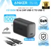 Bộ sạc Anker Nano GaN 100W GaN – 1 cổng USB-C – Kèm Cáp sạc 1.8m USB-C có thể sạc laptop, hỗ trợ PPS 2.0