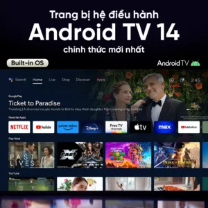 Máy chiếu Eroc Master cao cấp mới nhất | Android TV 14 chính thức, 1500 ANSI 40000 Lumens, Full HD 1080P hỗ trợ 4K, Dolby Audio 10W, Google Play Store, xoay 270 độ trình chiếu 210 inch.