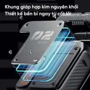 Máy cạo râu Eroc Mechanic với thiết kế cơ khí cao cấp, lưỡi cạo 3D linh hoạt, động cơ 9000 vòng/phút, chống nước IPX7 và sạc Type-C