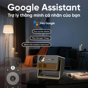 Máy chiếu Eroc Master cao cấp mới nhất | Android TV 14 chính thức, 1500 ANSI 40000 Lumens, Full HD 1080P hỗ trợ 4K, Dolby Audio 10W, Google Play Store, xoay 270 độ trình chiếu 210 inch.
