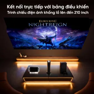 Máy chiếu Eroc Master cao cấp mới nhất | Android TV 14 chính thức, 1500 ANSI 40000 Lumens, Full HD 1080P hỗ trợ 4K, Dolby Audio 10W, Google Play Store, xoay 270 độ trình chiếu 210 inch.