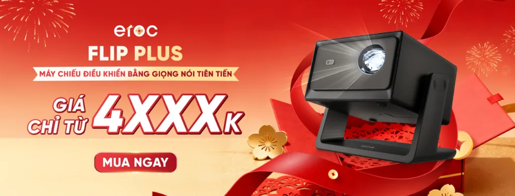 Máy chiếu EROC chính hãng, máy chiếu gia đình giá tốt, phù hợp giải trí, học tập và trình chiếu tại nhà