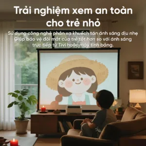 Máy chiếu EROC Muse tự động thông minh, tích hợp Micro hát Karaoke, độ sáng 1500 ANSI mang đến trải nghiệm rạp phim tại gia sắc nét