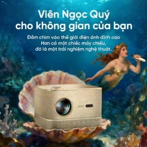 Máy chiếu EROC Muse tự động thông minh, tích hợp Micro hát Karaoke, độ sáng 1500 ANSI mang đến trải nghiệm rạp phim tại gia sắc nét