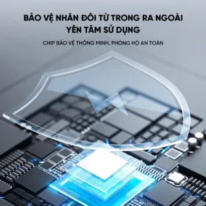Quạt mini cầm tay EROC vỏ trong suốt tốc độ cao sạc Type-C