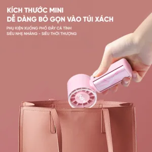Quạt mini cầm tay EROC vỏ trong suốt tốc độ cao sạc Type-C