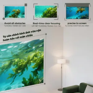 Máy chiếu Eroc Max SE xoay 360 độ linh hoạt trình chiếu phim cực đại lên trần phòng ngủ