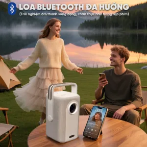 Máy chiếu Eroc Max SE xoay 360 độ linh hoạt trình chiếu phim cực đại lên trần phòng ngủ