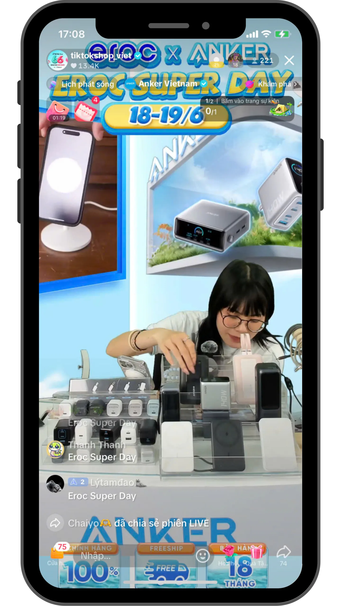Dịch vụ 53 Dịch vụ Livestream Anker trên TikTok Shop
