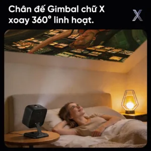 Máy chiếu EROC Magic X chính hãng độ phân giải 720P, hỗ trợ 4K, thiết kế chân đế Gimbal xoay 360 độ kim loại